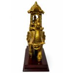 Royal Brass Ambari Elephant Statue with Divine Canopy on Wooden Base | Luxury Vastu Home Decor