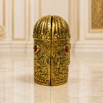Brass Lakshmi Ganesha Saraswati Foldable Temple Idol for Home & Office