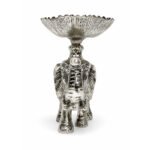 Premium Silver Plated Elephant Dry Fruit Bowl with Decorative Serving Tray – Luxury Handcrafted Centerpiece