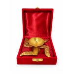 Premium Brass Swastik Akhand Diya with Velvet Gift Box | Traditional Pooja Oil Lamp for Home Temple