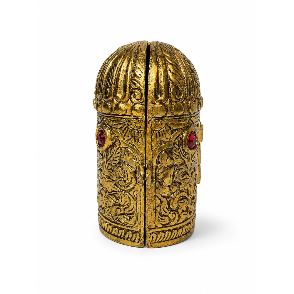 Brass Lakshmi Ganesha Saraswati Foldable Temple Idol for Home & Office