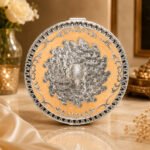 Premium Peacock Design Dry Fruit Box with 4 Compartments – Decorative Silver Plated Serving & Gift Box