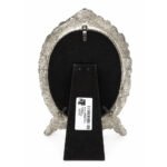 Premium Silver Plated Decorative Shringar Mirror for Thakur Ji & Dressing Table | Handcrafted Oval Makeup Mirror