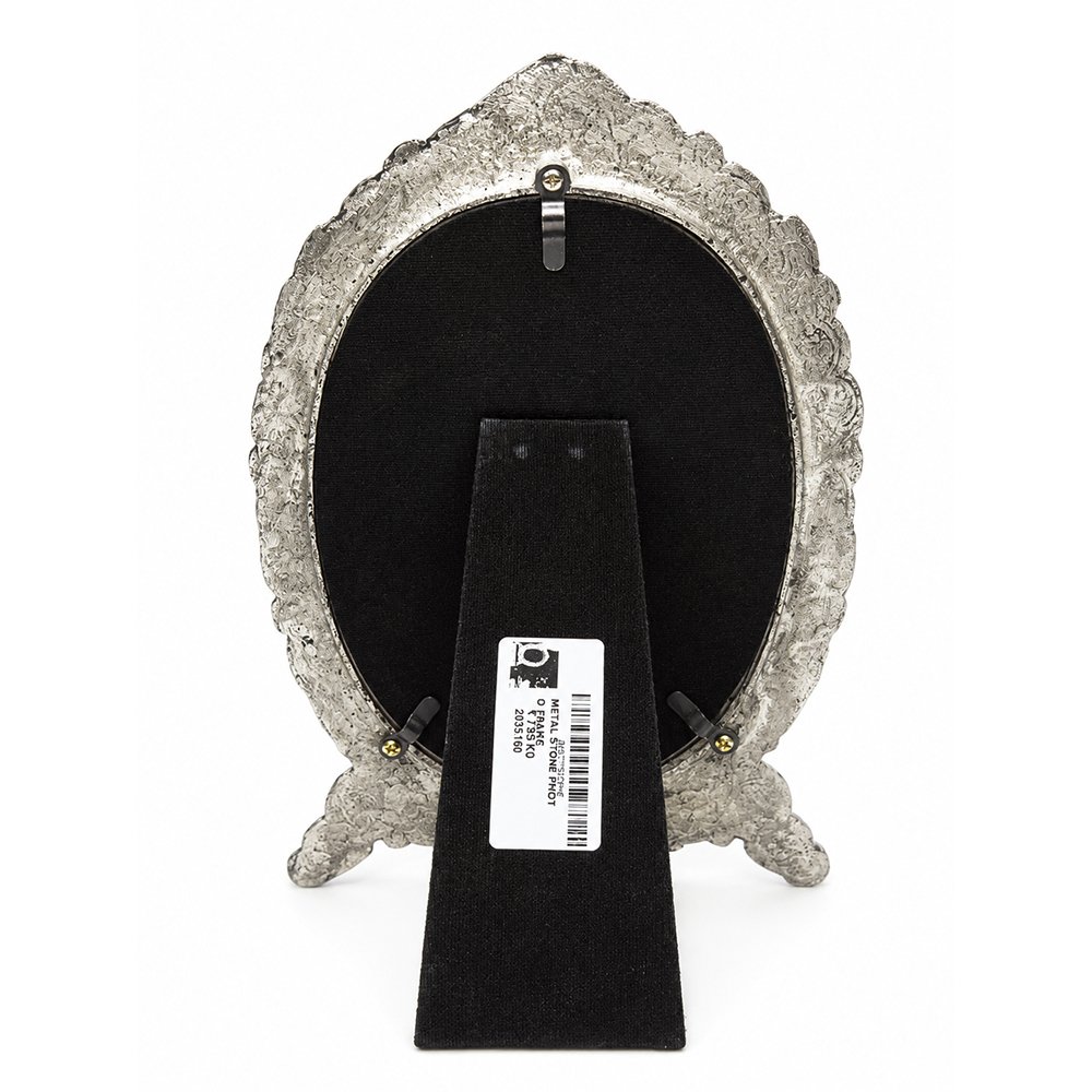 Premium Silver Plated Decorative Shringar Mirror for Thakur Ji & Dressing Table | Handcrafted Oval Makeup Mirror