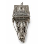 Handcrafted Silver Finish Horse Cart Dry Fruit Box with Peacock Lid – Decorative Serving & Gift Box