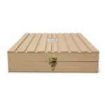 Premium Gold Plated Dry Fruit Serving Set with Tray & 4 Bowls with Spoons in Wooden Gift Box