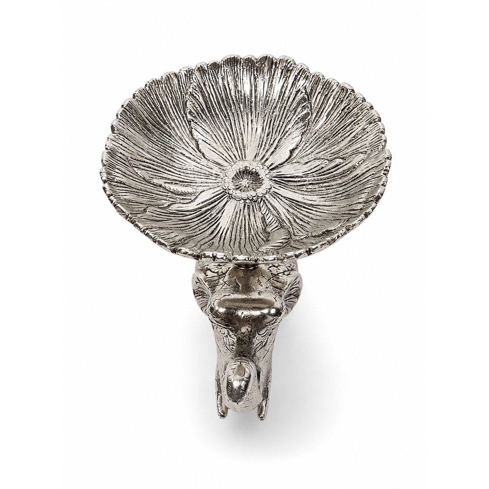 Premium Silver Plated Elephant Dry Fruit Bowl with Decorative Serving Tray – Luxury Handcrafted Centerpiece