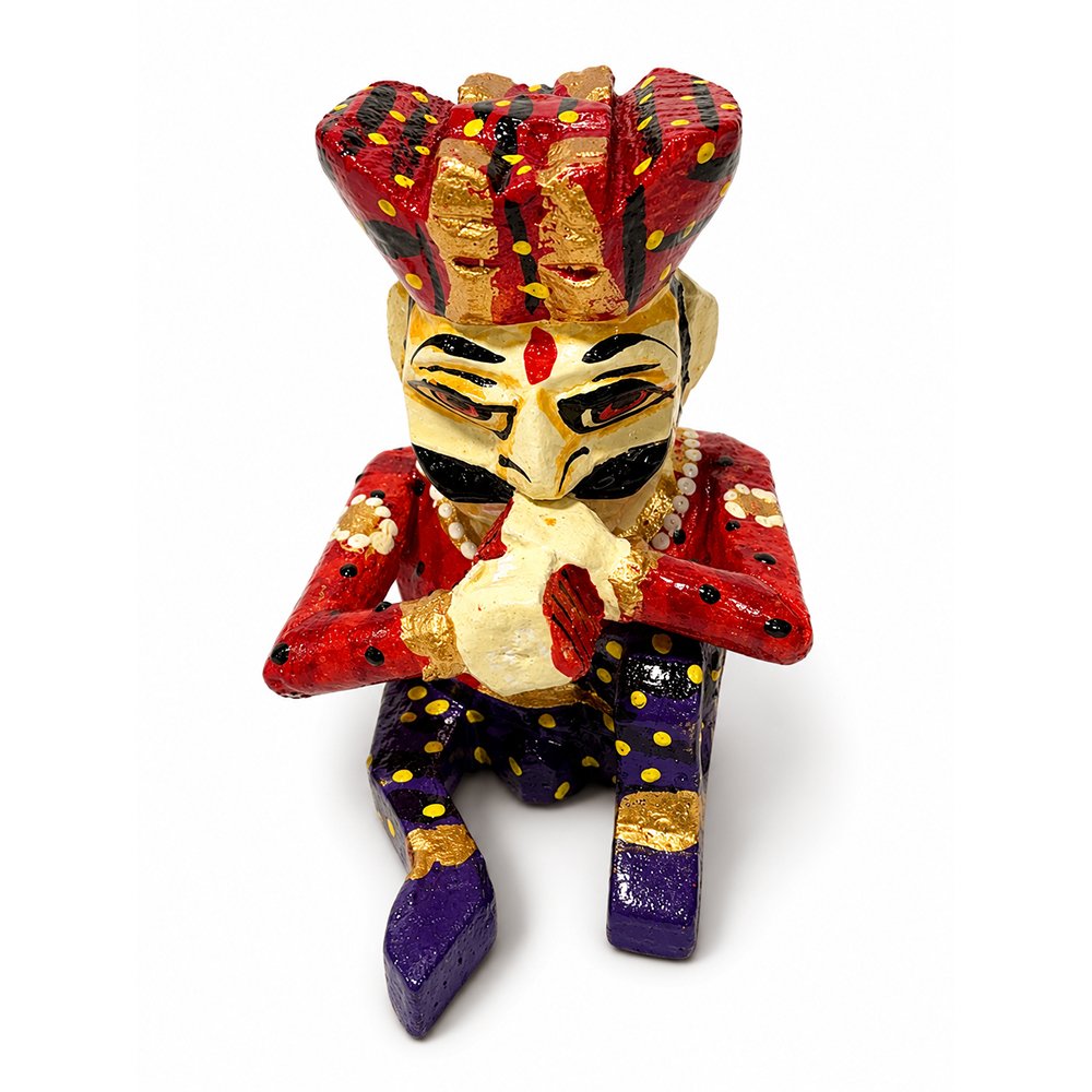 Handcrafted Rajasthani Wooden Folk Musician Figurine Set | Traditional Indian Musical Decor
