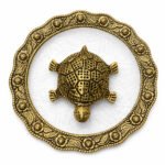 Premium Decorative Turtle Urli Bowl with Glass Plate – Vastu Feng Shui Tortoise for Home Decor