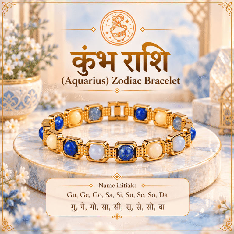 Kumbh Rashi Bracelet | Aquarius Zodiac Bracelet