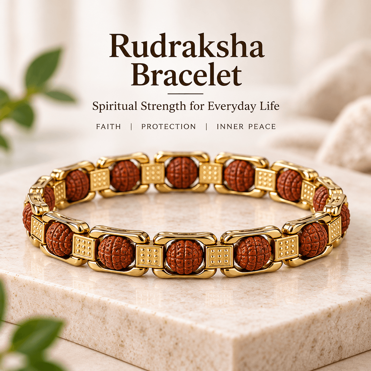 Rudraksha Bracelet – 10 Bead Spiritual Bracelet