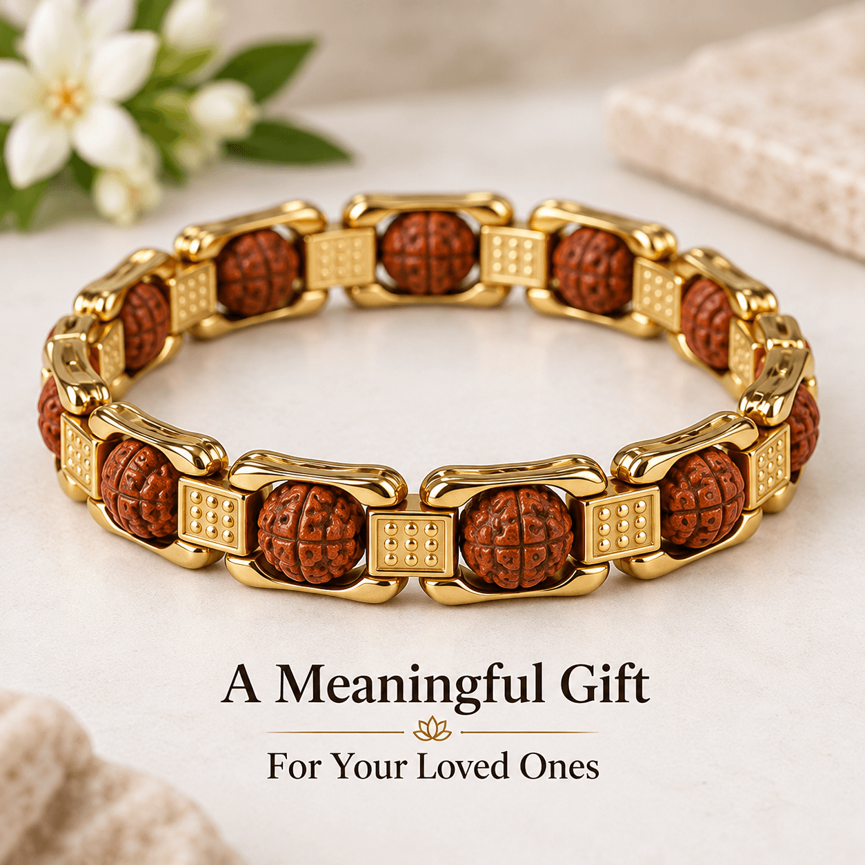 Rudraksha Bracelet – 10 Bead Spiritual Bracelet