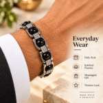Black Obsidian Bracelet | 10 Beads Gemstone Bracelet