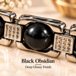 Black Obsidian Bracelet | 10 Beads Gemstone Bracelet