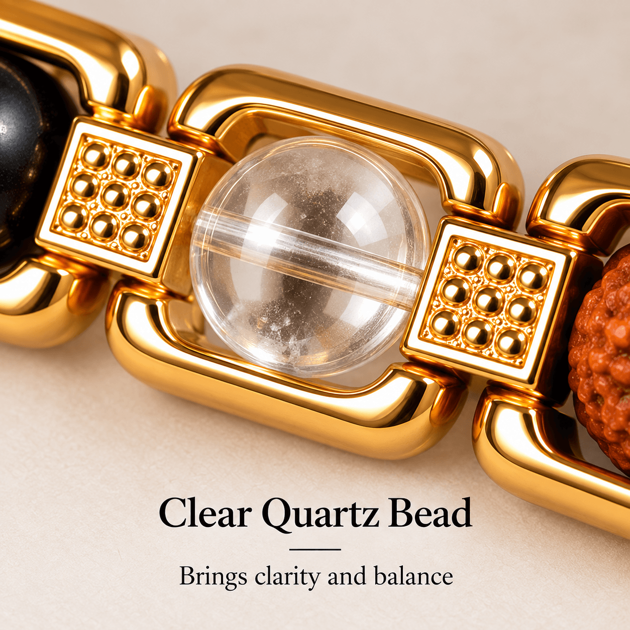 Karungali Rudraksha Clear Quartz Bracelet