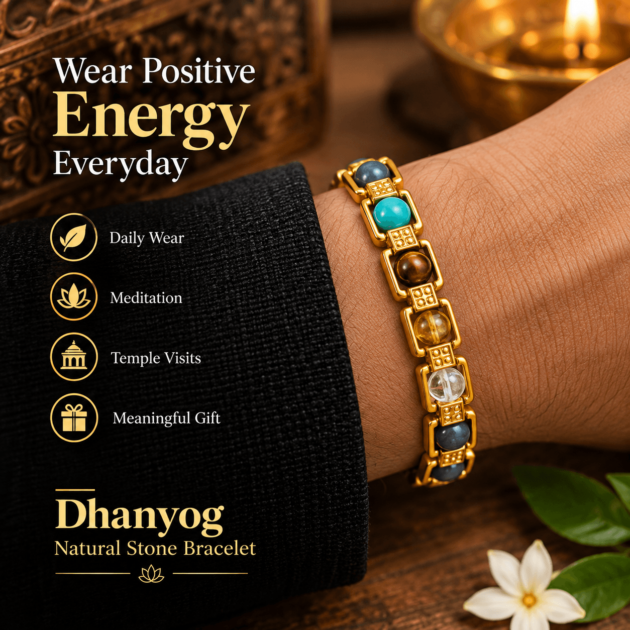 Dhanyog Natural Stone Bracelet