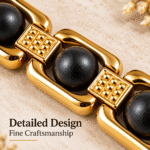 Karungali Bracelet – Natural Karungali Bead Gold-Tone Bracelet
