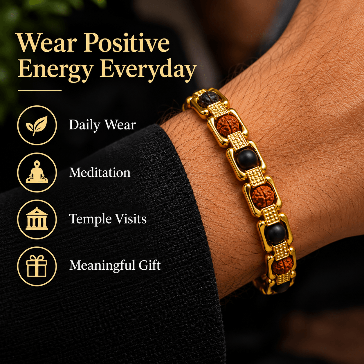 Karungali Rudraksha Bracelet