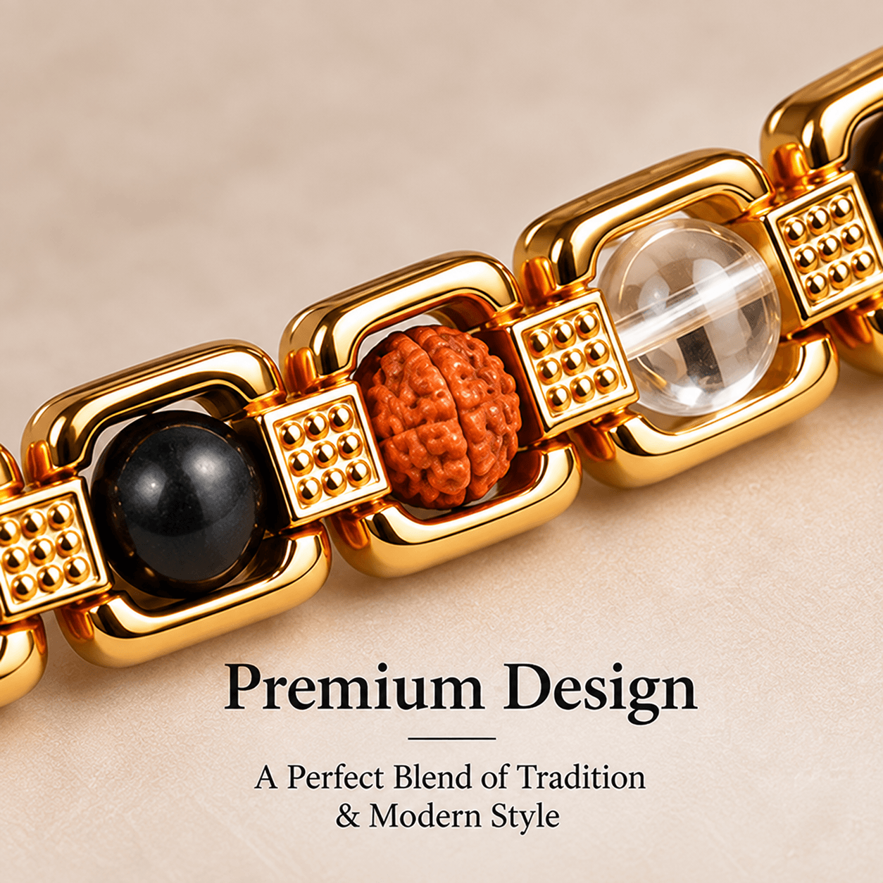 Karungali Rudraksha Clear Quartz Bracelet