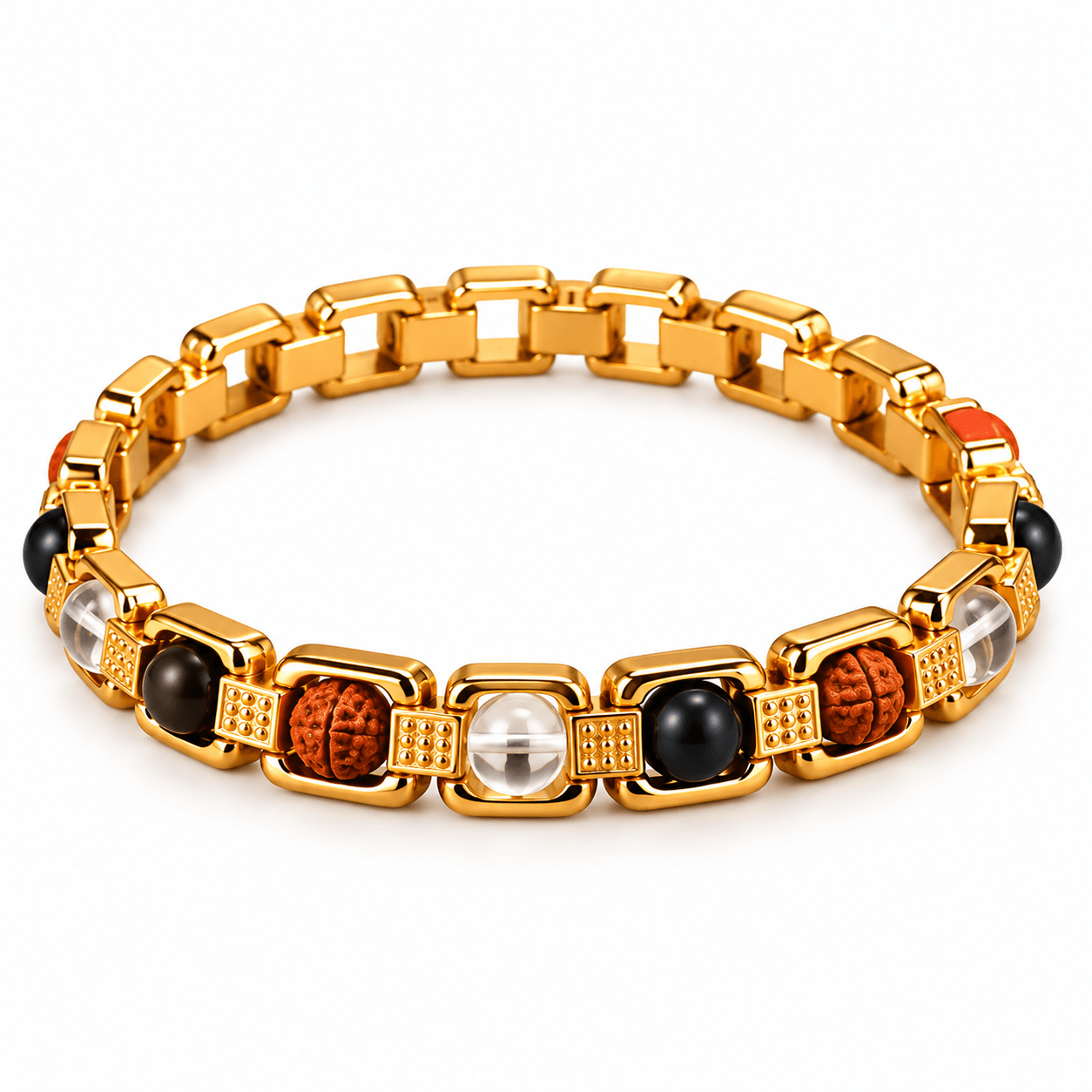 Karungali Rudraksha Clear Quartz Bracelet