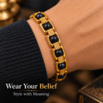Karungali Bracelet – Natural Karungali Bead Gold-Tone Bracelet