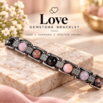 Love Gemstone Bracelet – Pink & Natural Stone Beads