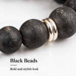 Mahakal Damru Bracelet with Rudraksha & Adjustable Black Thread
