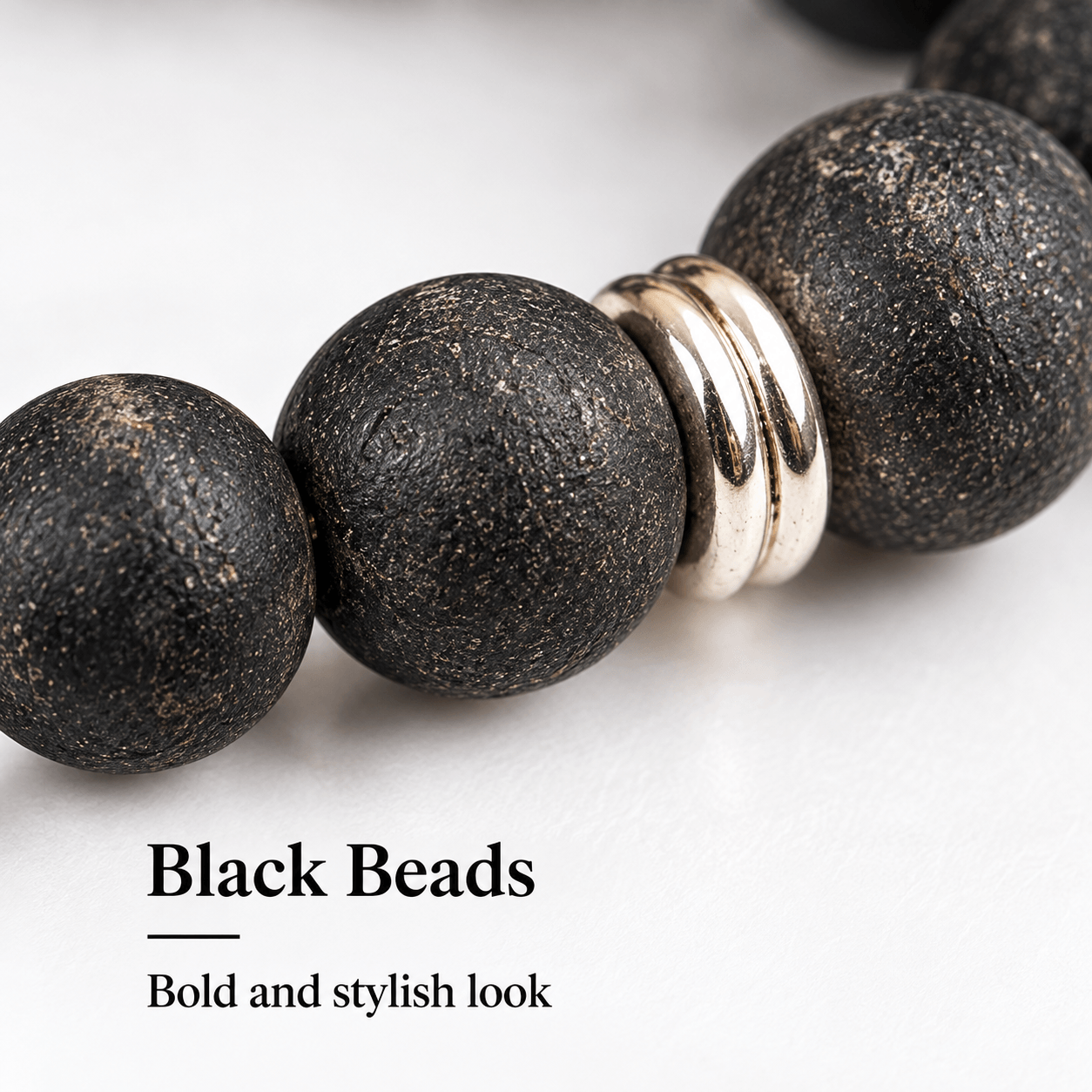 Mahakal Damru Bracelet with Rudraksha & Adjustable Black Thread