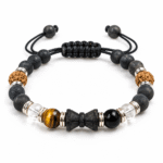 Mahakal Damru Bracelet with Rudraksha & Adjustable Black Thread