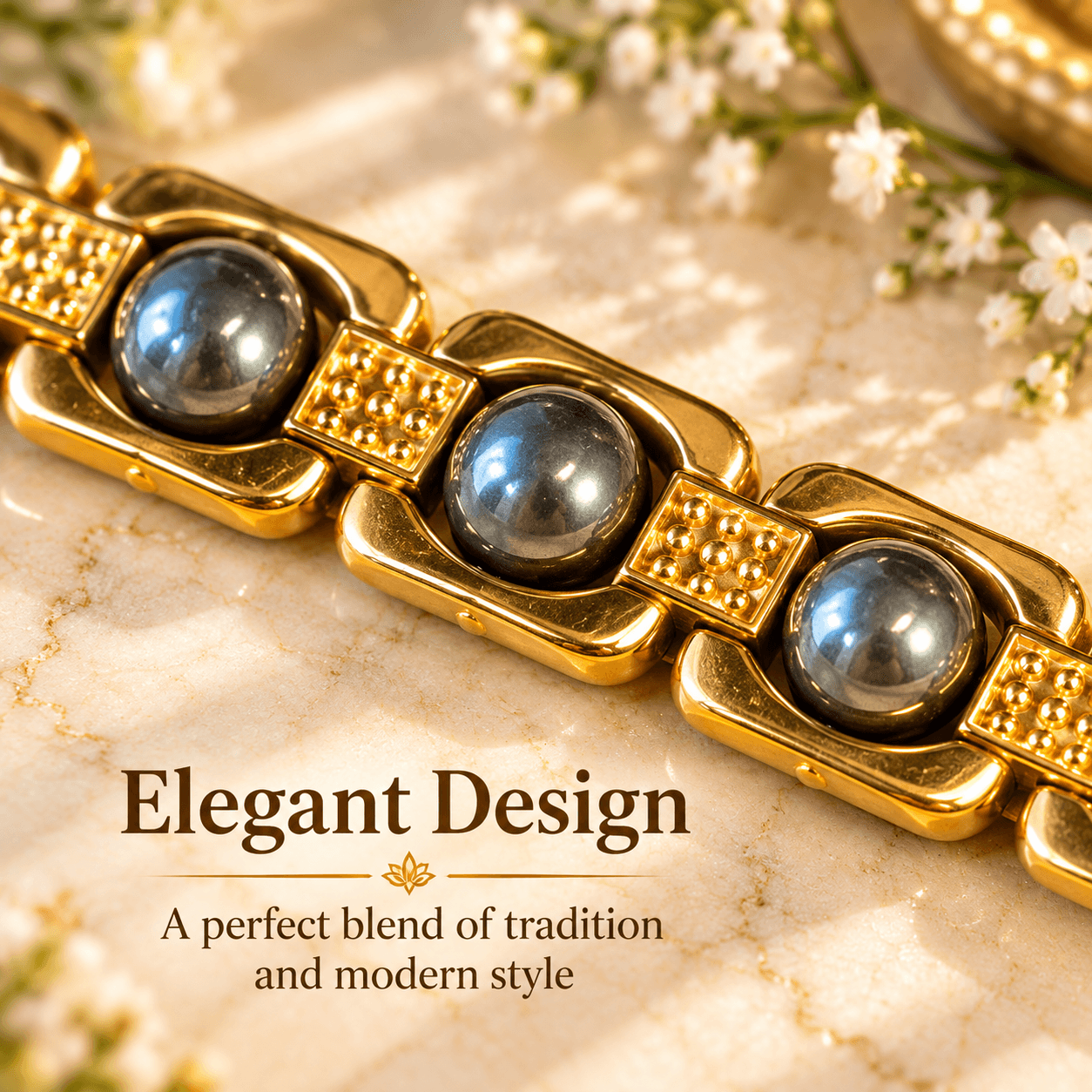 Pyrite Bracelet – Natural Pyrite Bead Bracelet