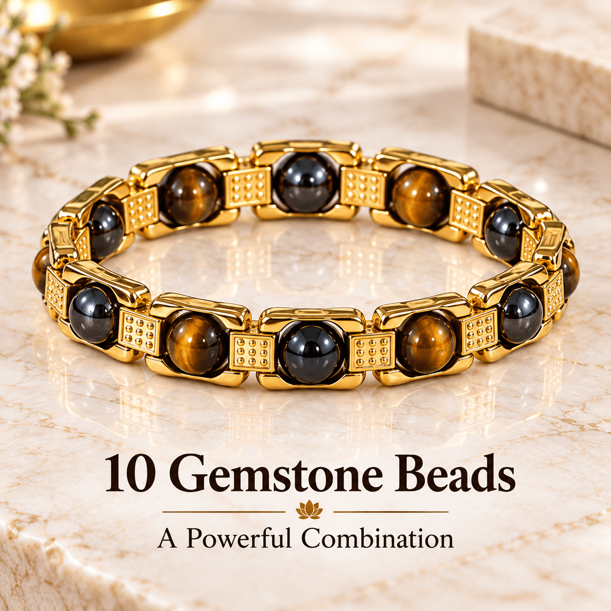Triple Protection Tiger Eye, Black Obsidian & Hematite Bracelet
