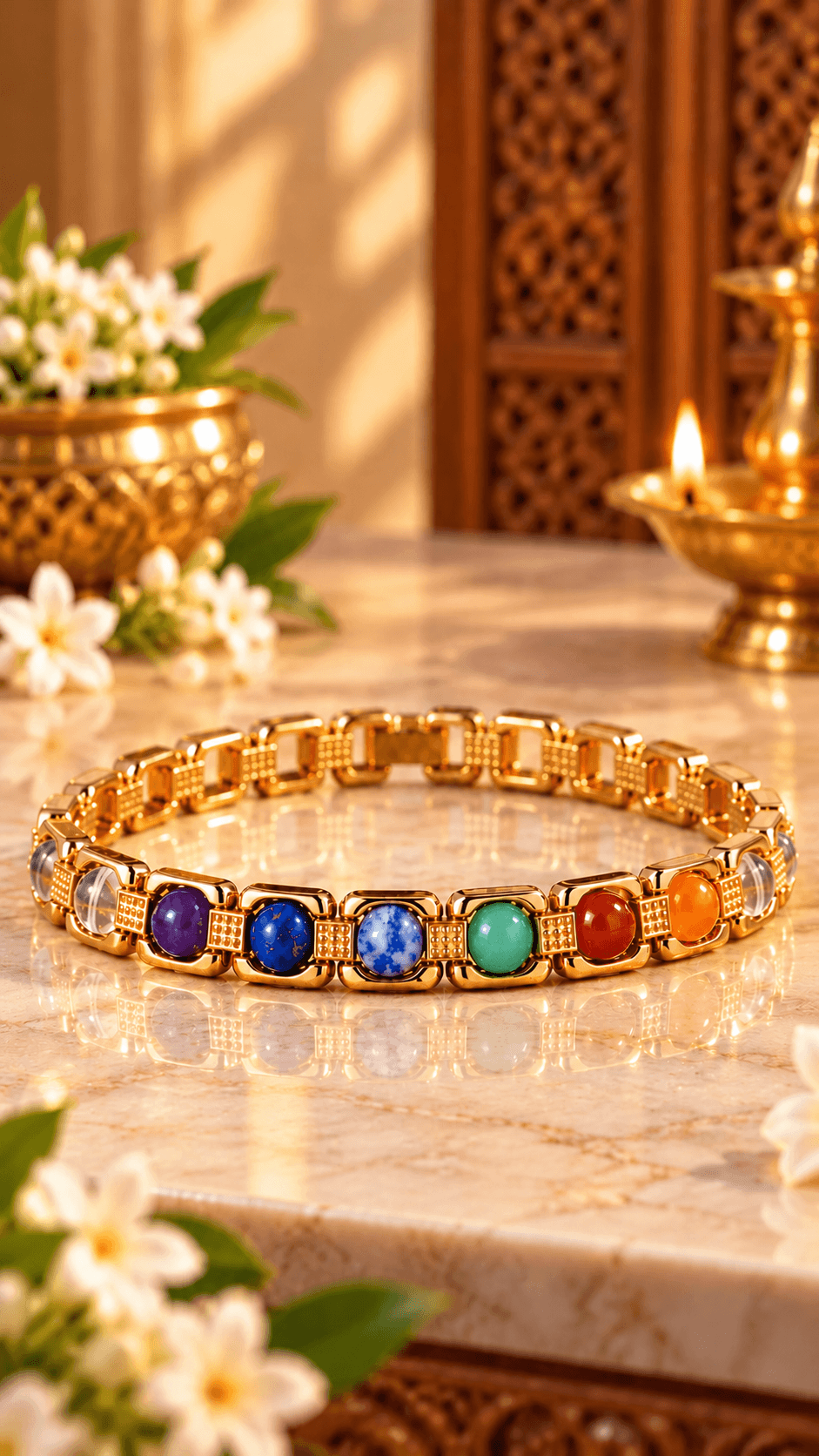 7 Chakra Bracelet – Seven Chakra Healing Stone Bracelet for Balance & Energy