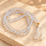 Angel Aura Quartz Jap Mala | Iridescent Meditation Beads