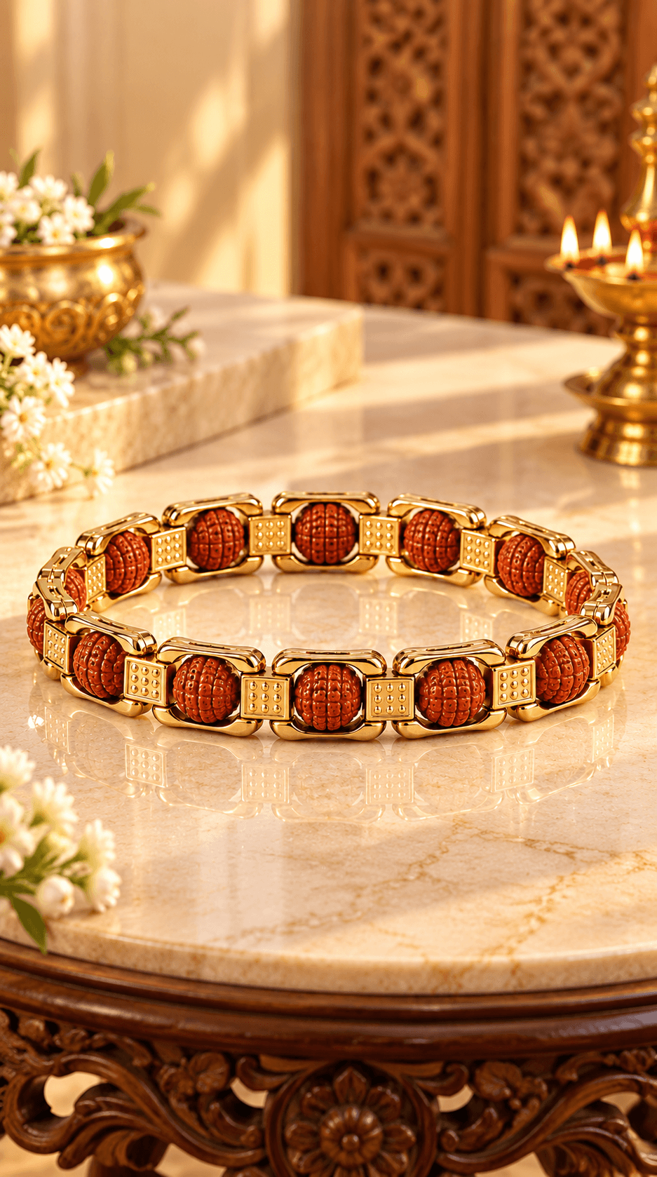 Rudraksha Bracelet – 10 Bead Spiritual Bracelet